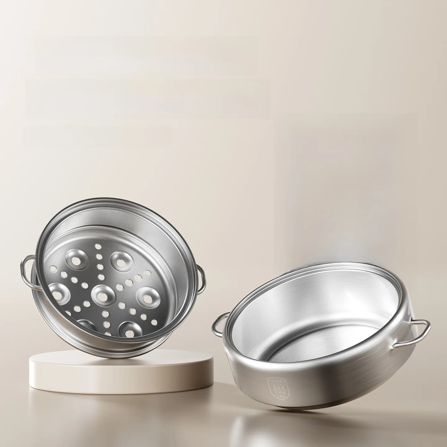 Разделен електрически съд за готвене Stainless Steel 2L 3 нива на нагряване