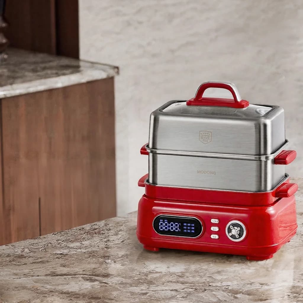 Електрическа пароварка от неръждаема стомана с 3 нива, 18L, 220V, 1500W