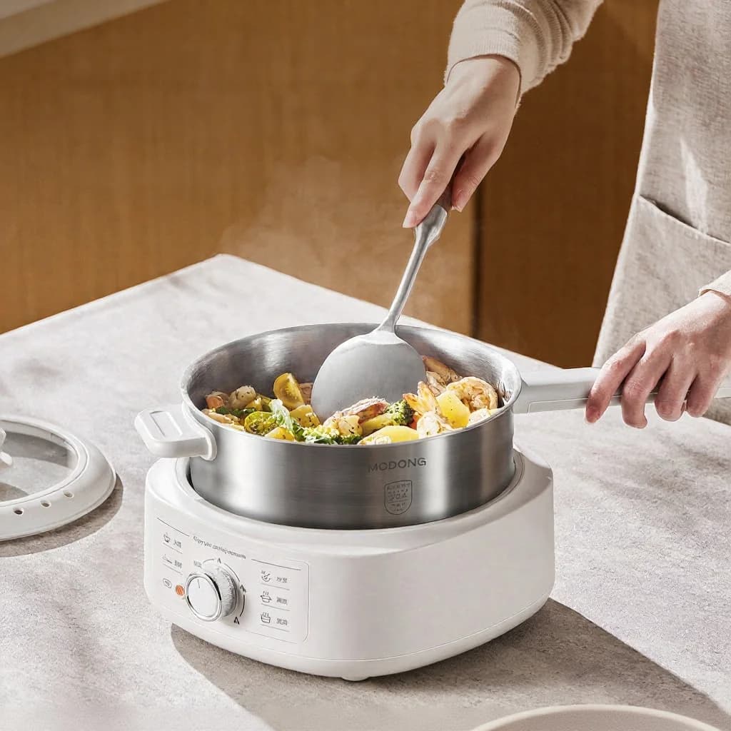 Електрически хот пот от неръждаема стомана с уред за пара, 3L, 220V
