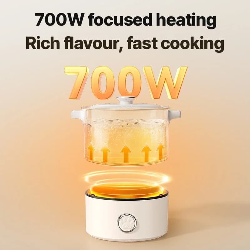 Преносима сгъваема електрическа тенджера за готвене 110V-220V 550W/700W