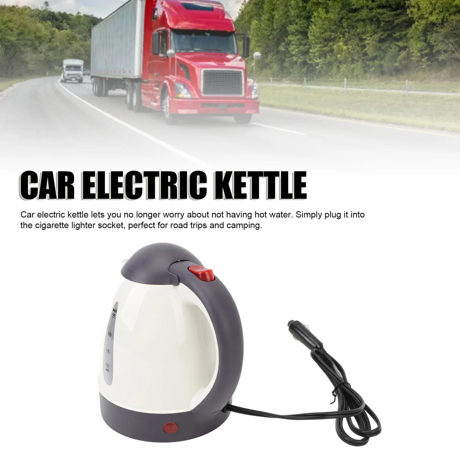 1L 12V/24V автомобилен електрически чайник