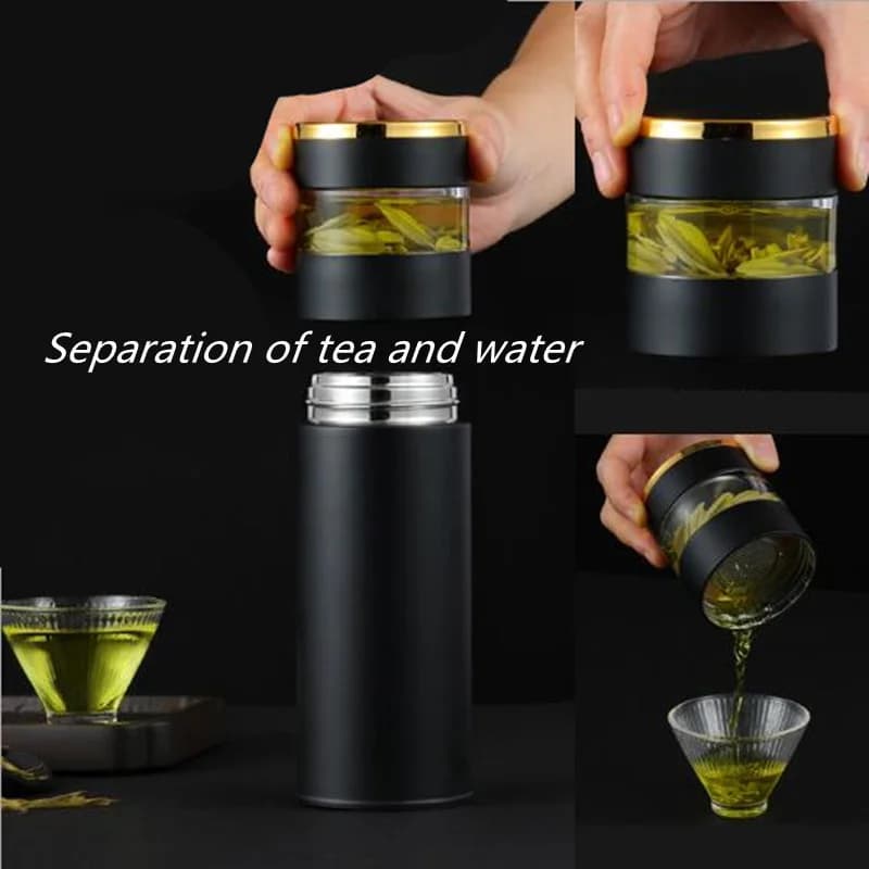 450ml термос бутилка с цедка за чай