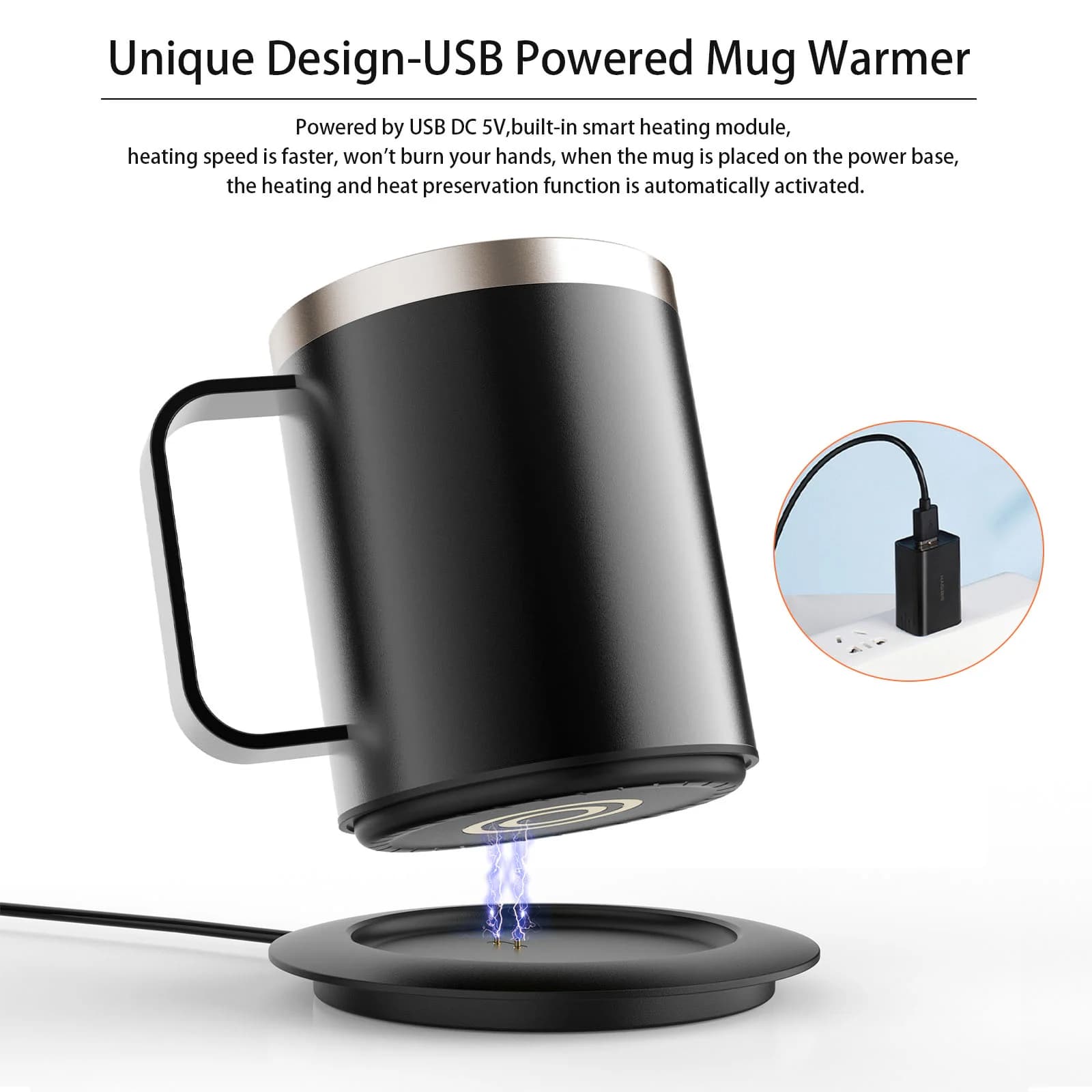 12oz USB нагряваща се кафе чаша