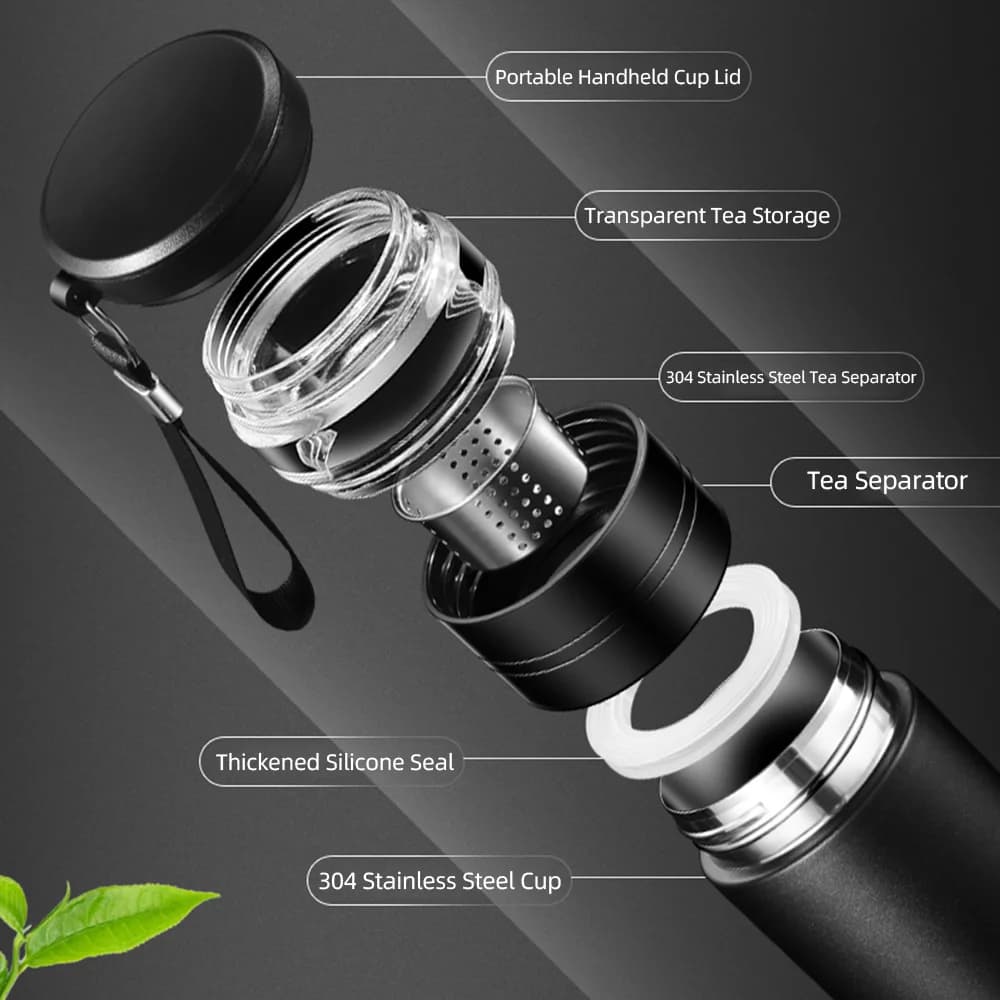 500 ml вакуумна бутилка с инфузер за чай